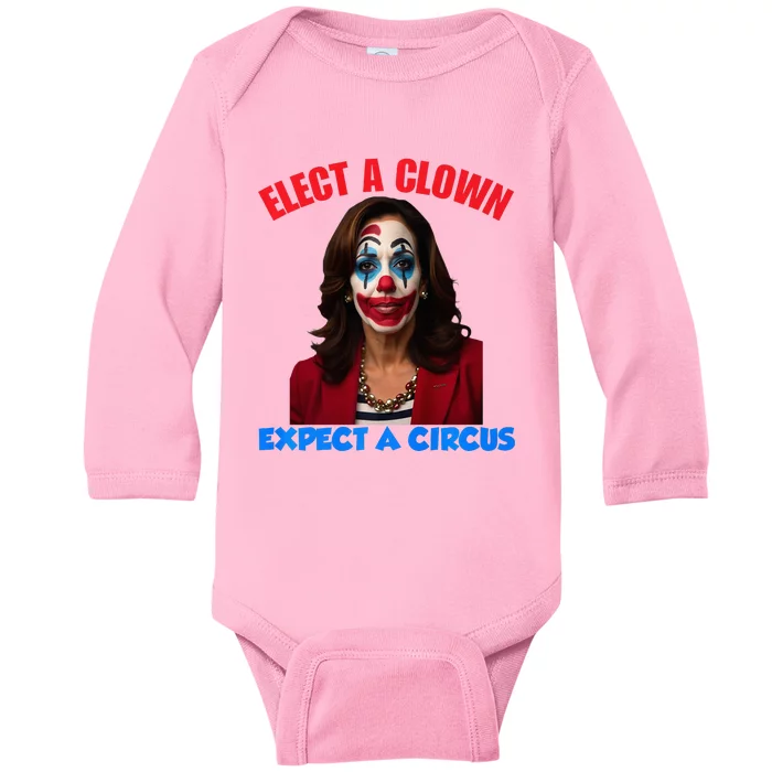 Elect A Clown Expect A Circus Kamala LetS Go Brenda Baby Long Sleeve Bodysuit