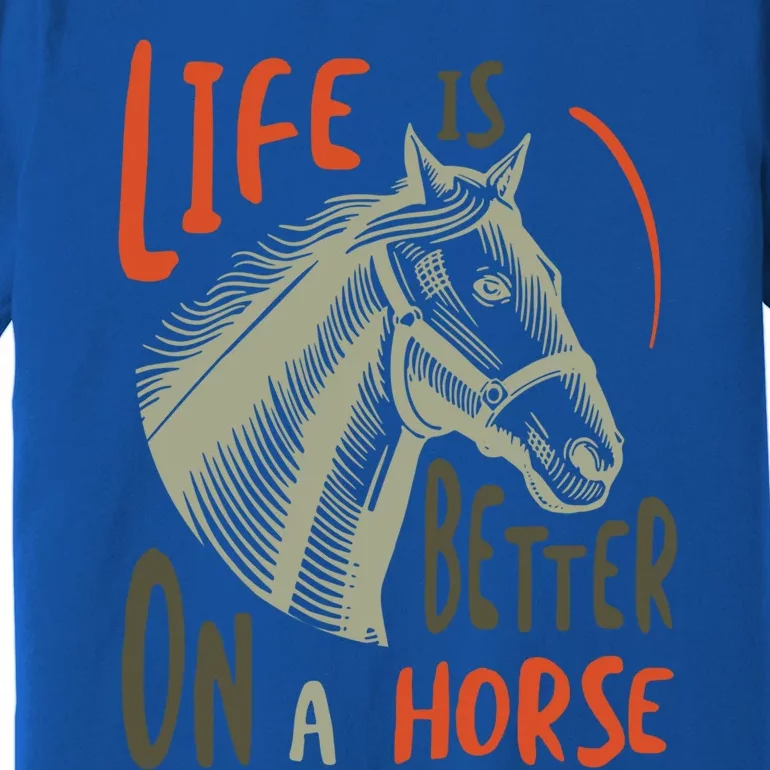 Equestrian And Cow Saying For Horse Lover Gift Premium T-Shirt