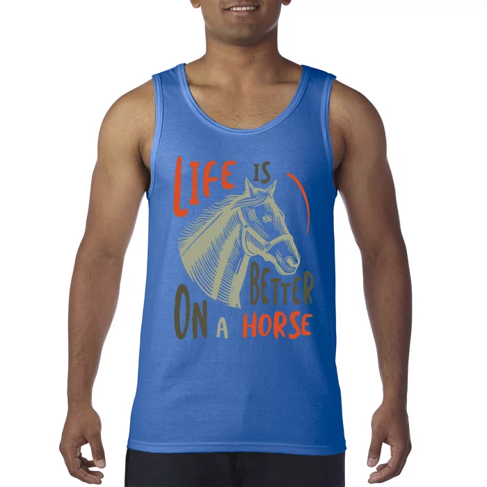 Equestrian And Cow Saying For Horse Lover Gift Tank Top