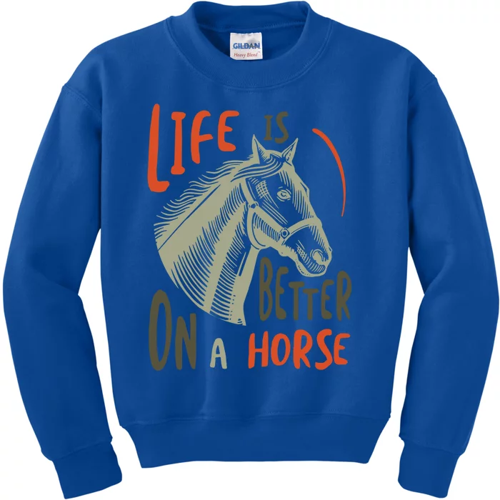 Equestrian And Cow Saying For Horse Lover Gift Kids Sweatshirt