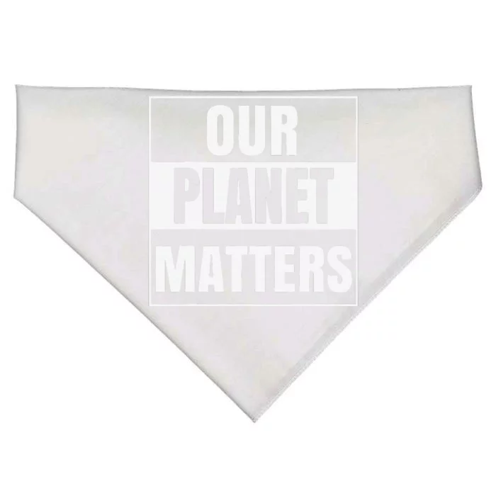 Environmental Awareness Climate Change Planet Save Earth Day USA-Made Doggie Bandana