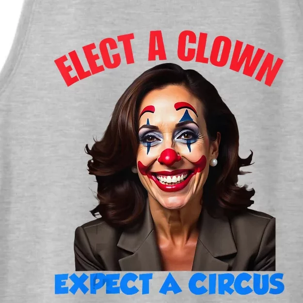 Elect A Clown Expect A Circus Ladies Tri-Blend Wicking Tank