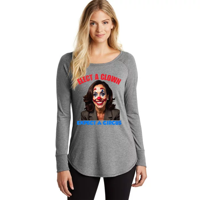 Elect A Clown Expect A Circus Women's Perfect Tri Tunic Long Sleeve Shirt