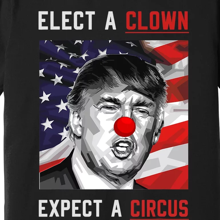 Elect A Clown Expect A Circus Anti Trump 2024 Premium T-Shirt