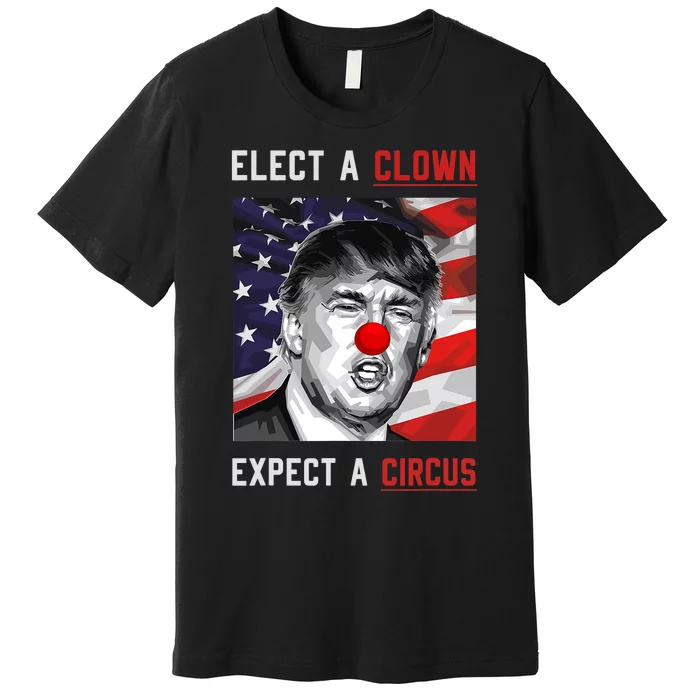 Elect A Clown Expect A Circus Anti Trump 2024 Premium T-Shirt