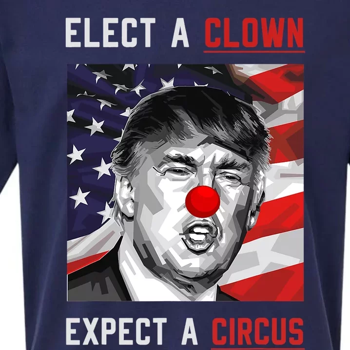 Elect A Clown Expect A Circus Anti Trump 2024 Sueded Cloud Jersey T-Shirt