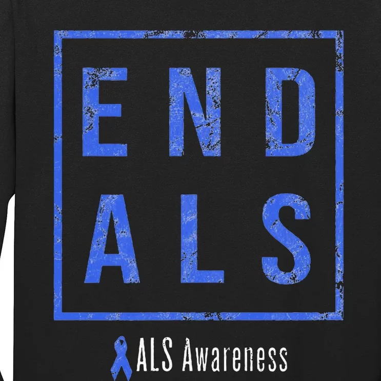 End Als Distressed Als Awareness Long Sleeve Shirt