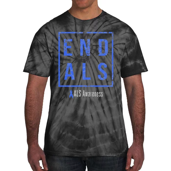 End Als Distressed Als Awareness Tie-Dye T-Shirt