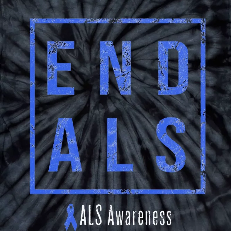 End Als Distressed Als Awareness Tie-Dye T-Shirt