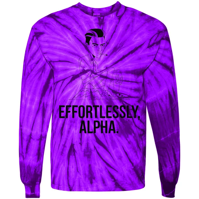 Effortlessly Alpha Dominant Funny And Cool Design Tie-Dye Long Sleeve Shirt