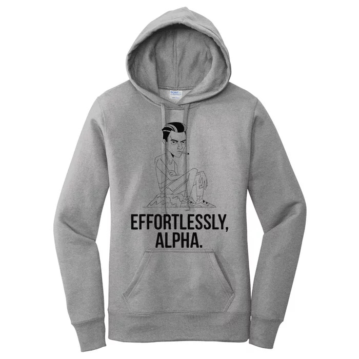 Effortlessly Alpha Dominant Funny And Cool Design Women's Pullover Hoodie