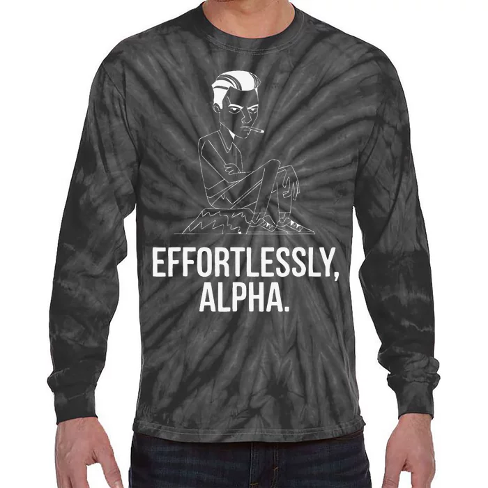 Effortlessly Alpha Dominant Funny And Cool Design Tie-Dye Long Sleeve Shirt