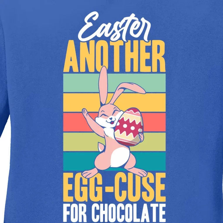 Easter Another Eggcute Giftcuse For Chocolate Choco Lover Sweets Cute Gift Ladies Long Sleeve Shirt