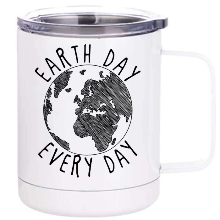 Earth Anniversary Environtal Awareness Earth Day Cool Gift Front & Back 12oz Stainless Steel Tumbler Cup