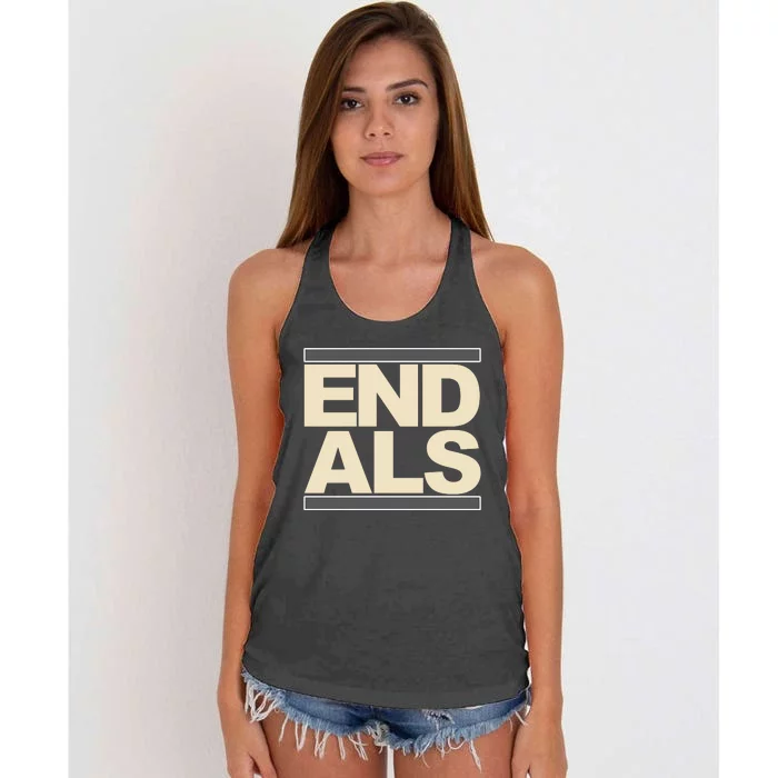 End Als Women's Knotted Racerback Tank