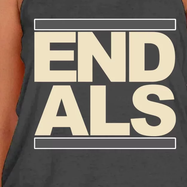 End Als Women's Knotted Racerback Tank