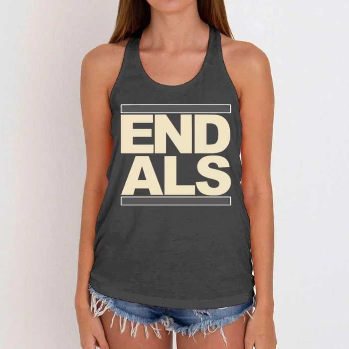 End Als Women's Knotted Racerback Tank