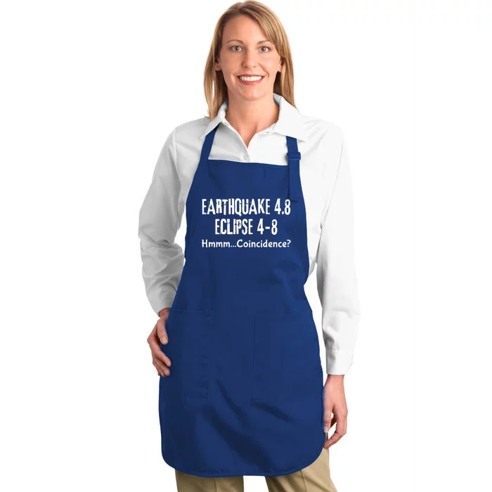 Earthquake And Eclipse A Coincidence Full-Length Apron With Pocket