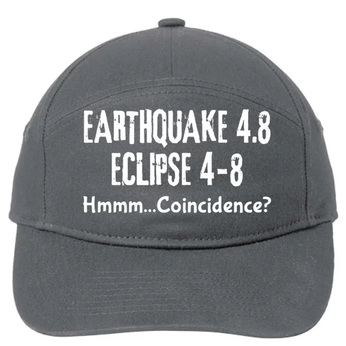 Earthquake And Eclipse A Coincidence 7-Panel Snapback Hat