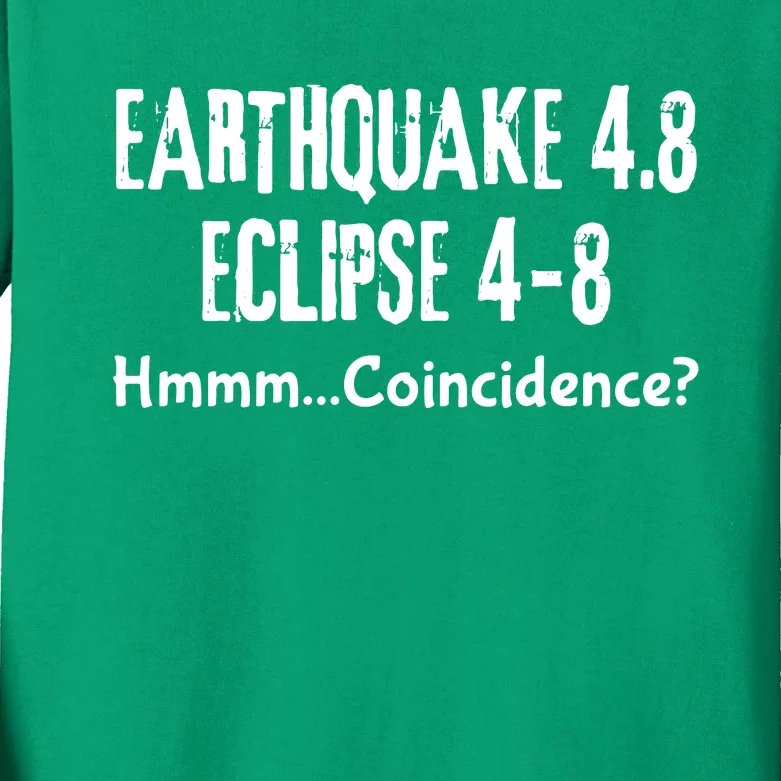 Earthquake And Eclipse A Coincidence Kids Long Sleeve Shirt