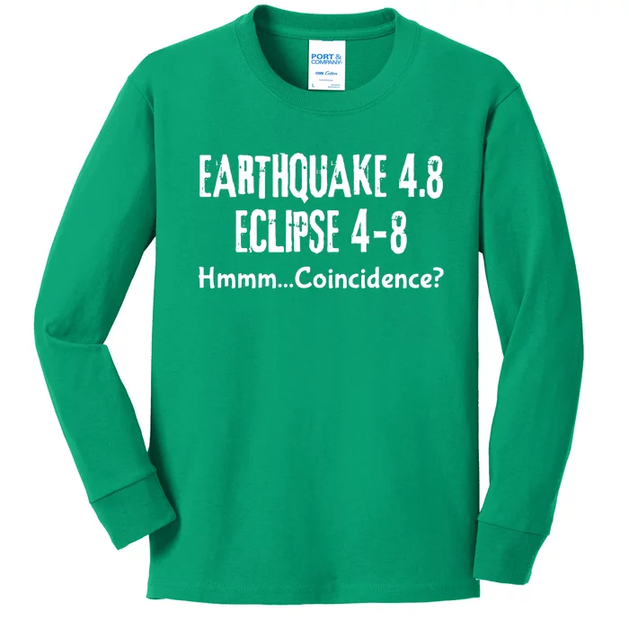 Earthquake And Eclipse A Coincidence Kids Long Sleeve Shirt