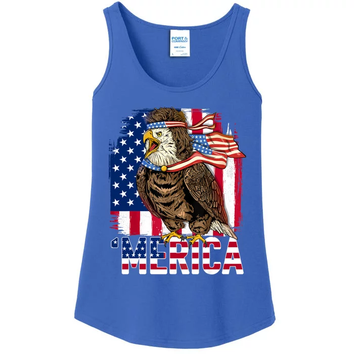 Eagle American Flag Usa Flag Mullet Eagle 4th Of July Merica Gift Ladies Essential Tank