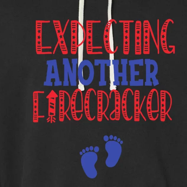 Expecting Another Firecracker Gift Garment-Dyed Fleece Hoodie