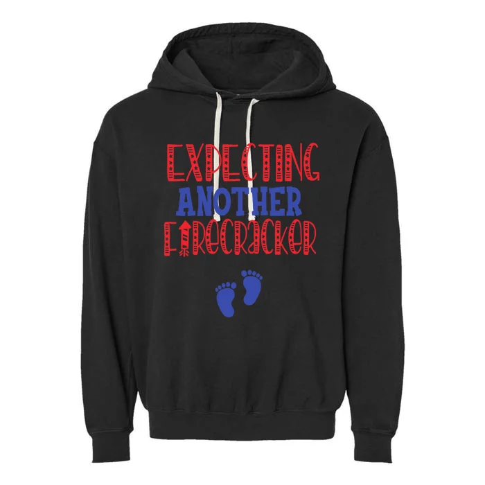 Expecting Another Firecracker Gift Garment-Dyed Fleece Hoodie