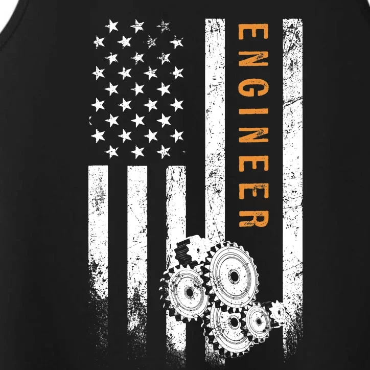 Engineer American Flag Design Engineering Performance Tank