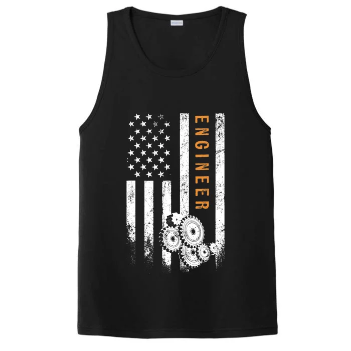 Engineer American Flag Design Engineering Performance Tank