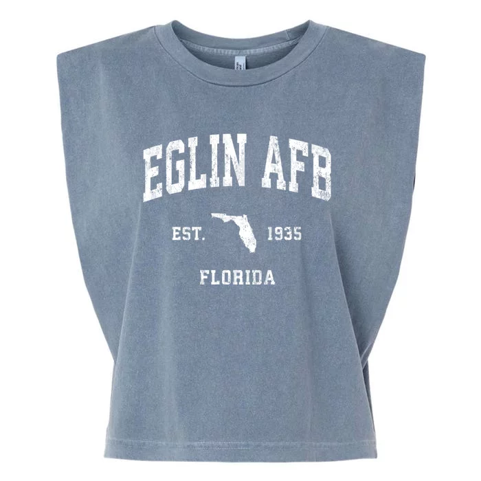 Eglin Afb Florida Fl Vintage Athletic Garment-Dyed Women's Muscle Tee