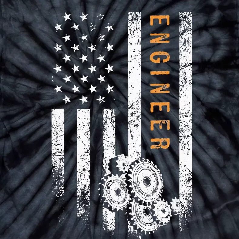 Engineer American Flag Design Engineering Tie-Dye T-Shirt