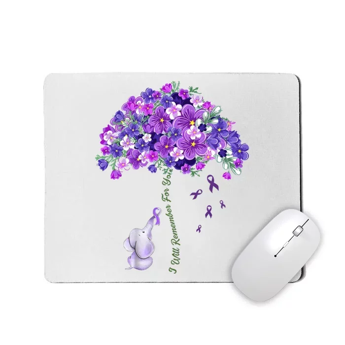 Elephant Alzheimers Flower Family Support Mousepad