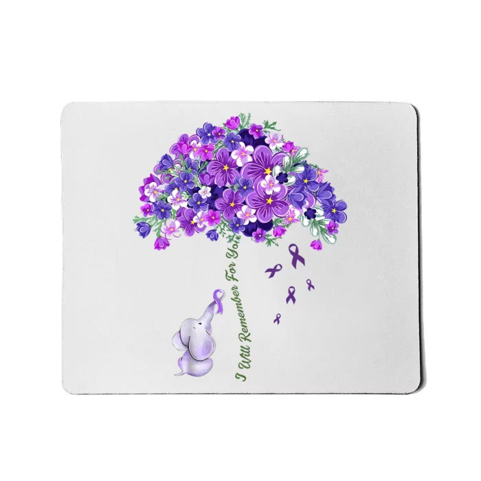 Elephant Alzheimers Flower Family Support Mousepad