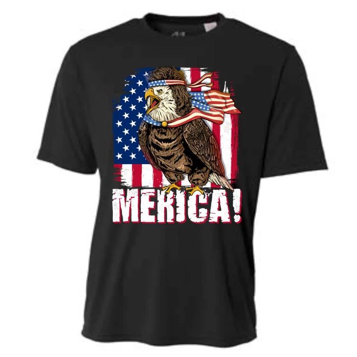 Eagle American Flag Usa Flag Mullet Eagle 4th Of July Merica Cool Gift Cooling Performance Crew T-Shirt