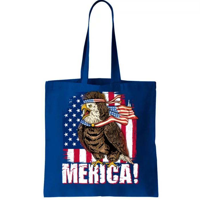 Eagle American Flag Usa Flag Mullet Eagle 4th Of July Merica Cool Gift Tote Bag