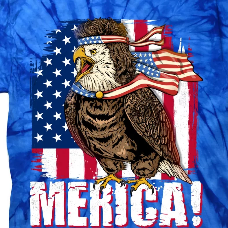 Eagle American Flag Usa Flag Mullet Eagle 4th Of July Merica Cool Gift Tie-Dye T-Shirt