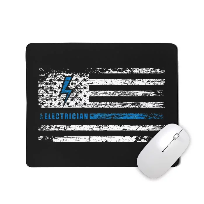 Electrician American Flag Mousepad