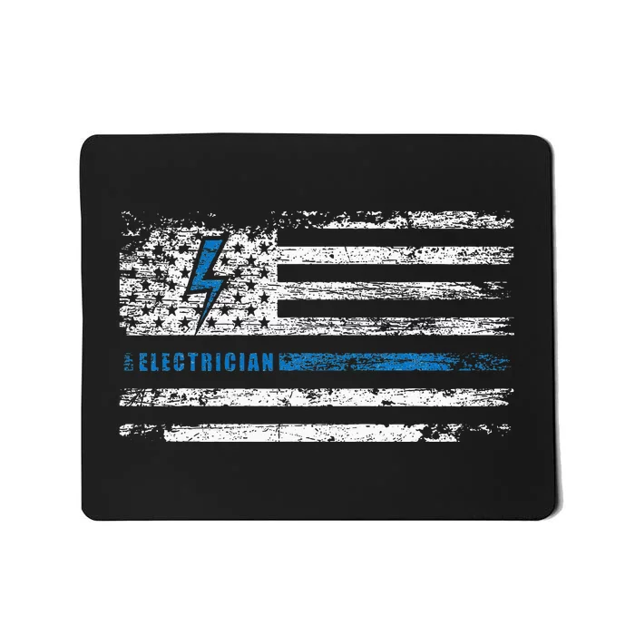 Electrician American Flag Mousepad