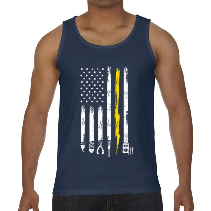 Electrician American Flag USA Comfort Colors® Tank Top