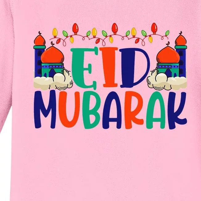 Eid Al Fitr Eid Mobarak Baby Long Sleeve Bodysuit