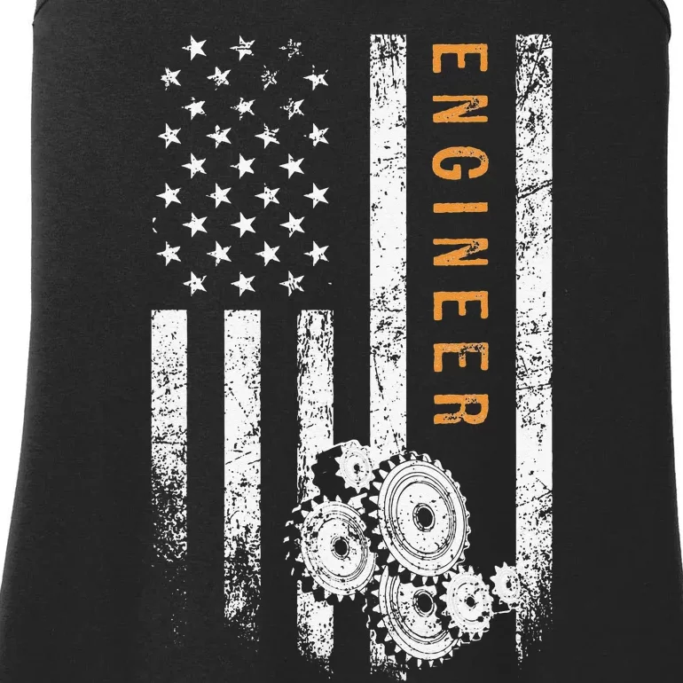 Engineer American Flag Design Engineering Ladies Essential Tank