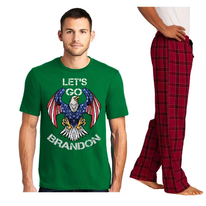 Eagle American Flag LetS Go Brandon Pajama Set