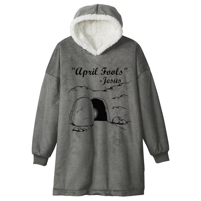 Easter April Fool's Day Jesus Funny Hooded Wearable Blanket