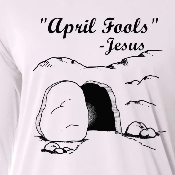 Easter April Fool's Day Jesus Funny Cooling Performance Long Sleeve Crew