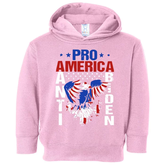 Eagle American Flag Pro America Anti Biden Toddler Hoodie