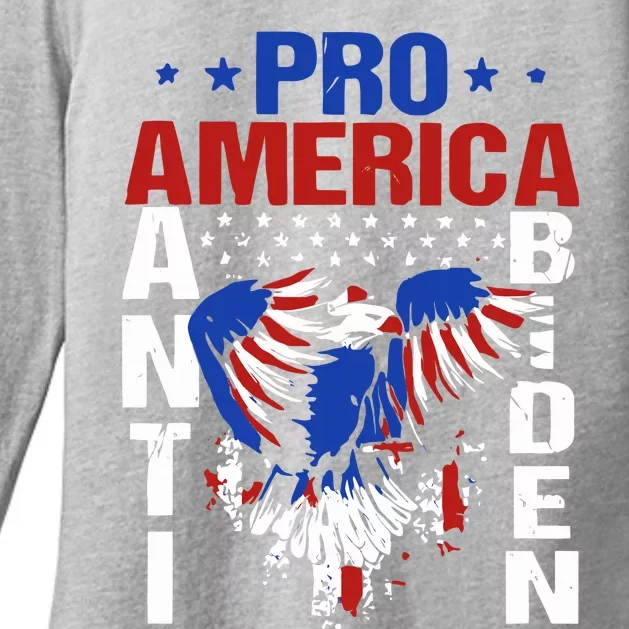 Eagle American Flag Pro America Anti Biden Womens CVC Long Sleeve Shirt