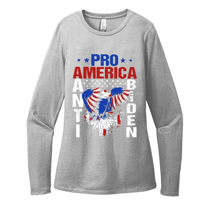 Eagle American Flag Pro America Anti Biden Womens CVC Long Sleeve Shirt