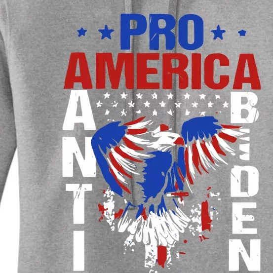 Eagle American Flag Pro America Anti Biden Women's Pullover Hoodie