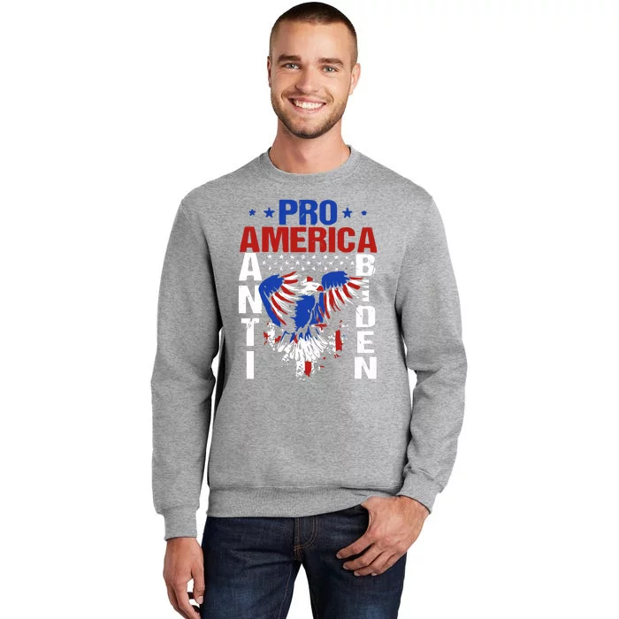 Eagle American Flag Pro America Anti Biden Tall Sweatshirt